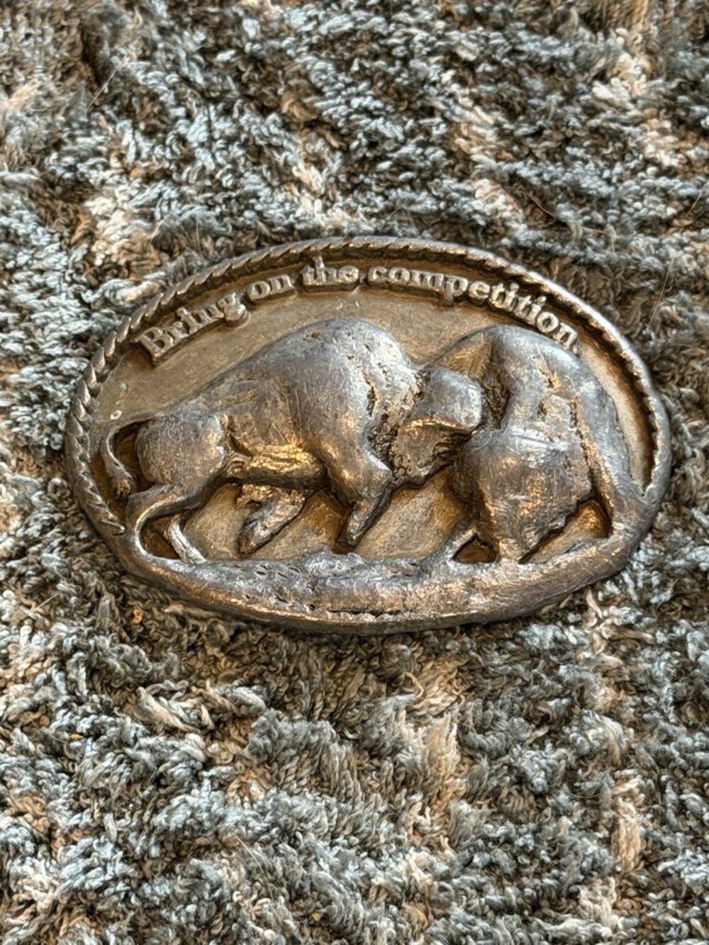 OWNCO Portland OR Belt Buckle Buffalo Sparring Bring On The Competition US West